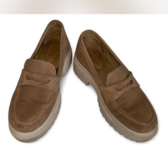 Tan Suede Loafers - Picture 1 of 5